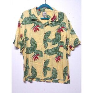 Scandia Woods Mens Shirt XXL Tropical Hawaiian BIRD OF PARADISE Floral Foliage